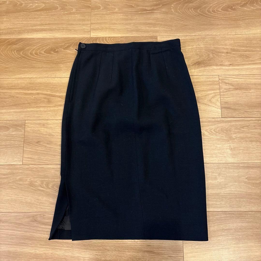 .クリツィア タイトスカート ひざ丈 スリット 黒 ブラック M相当　フォーマル