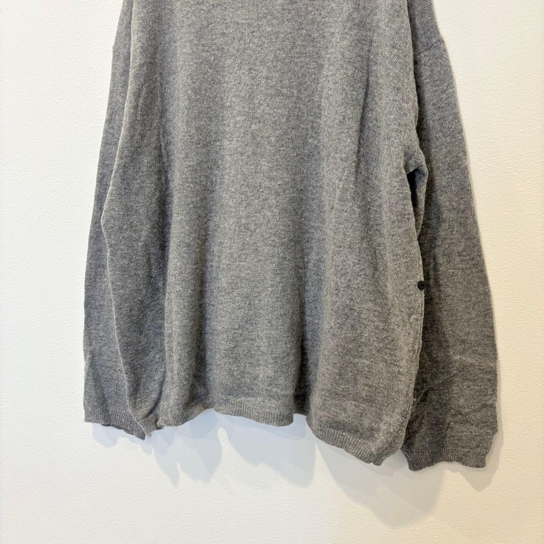 ザラ ニットセーター クルーネック ウール混 グレー 灰色　S 無地　カジュアル 3