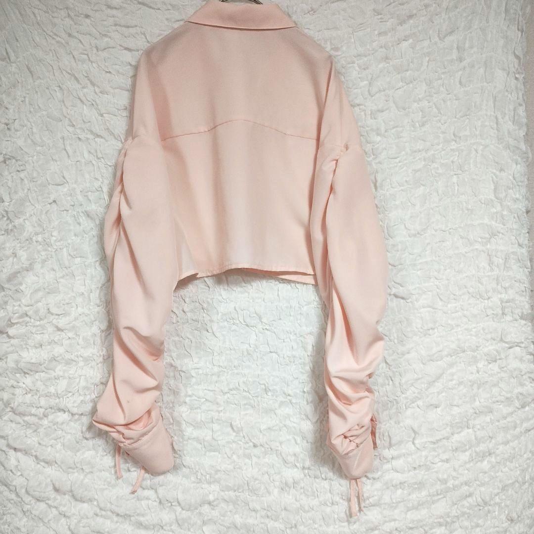 ヘザー Heather ピンク クロップドシャツ ブラウス長袖 柔らか 軽い生地 6