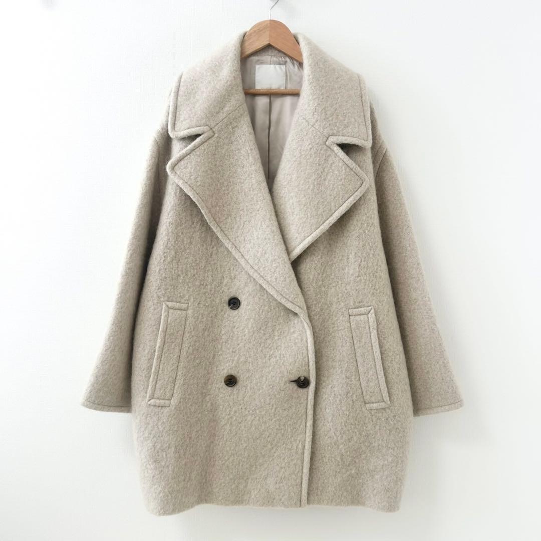 美品✨ガリャルダガランテ モヘヤシャギー ハーフコート　ベージュ　Pコート