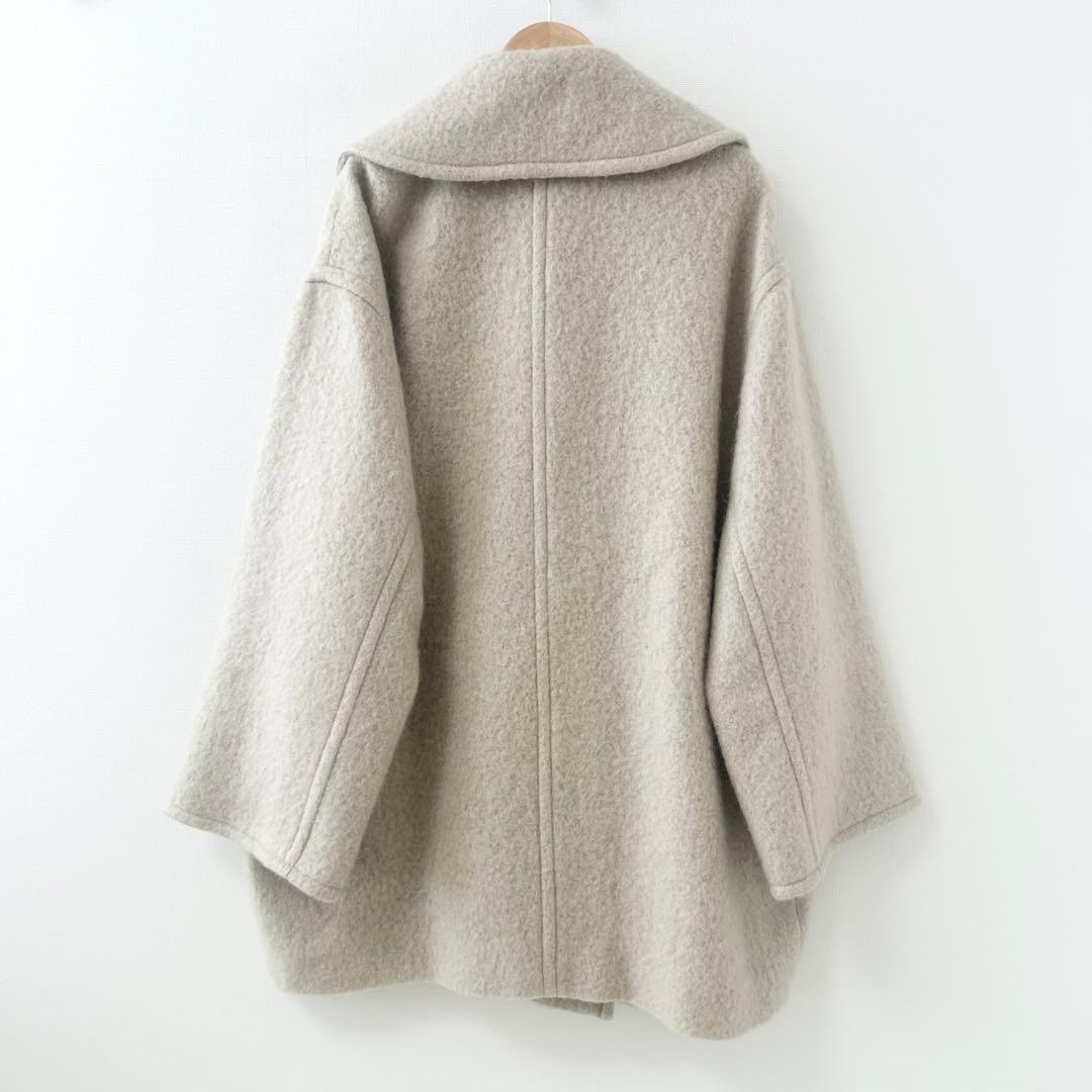 美品✨ガリャルダガランテ モヘヤシャギー ハーフコート　ベージュ　Pコート 2