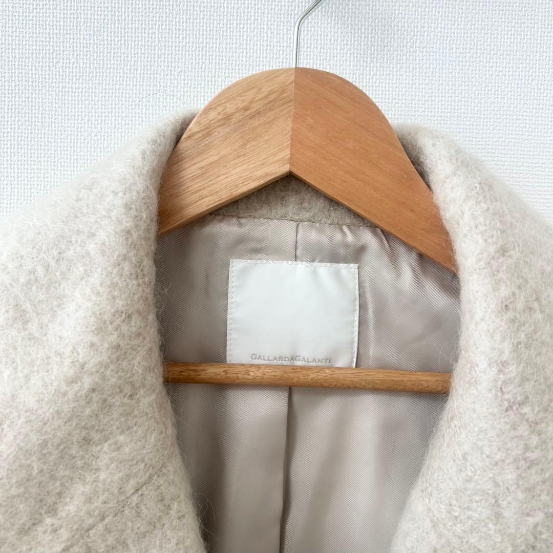 美品✨ガリャルダガランテ モヘヤシャギー ハーフコート　ベージュ　Pコート 3