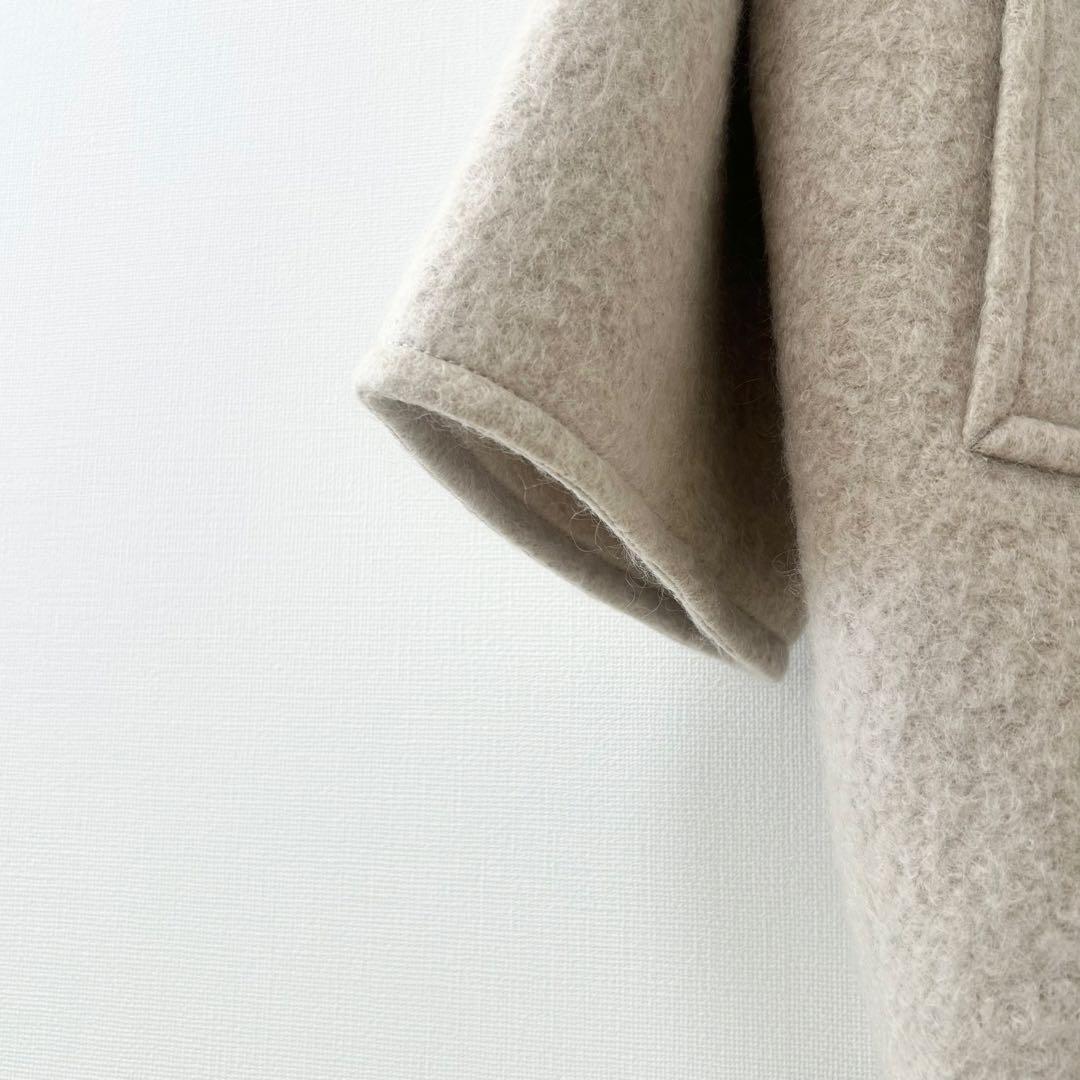 美品✨ガリャルダガランテ モヘヤシャギー ハーフコート　ベージュ　Pコート 4