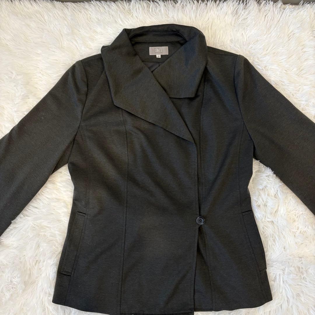 addenda ウエストリボン ジャケット 9号 ブラックMサイズ相当 オフィス