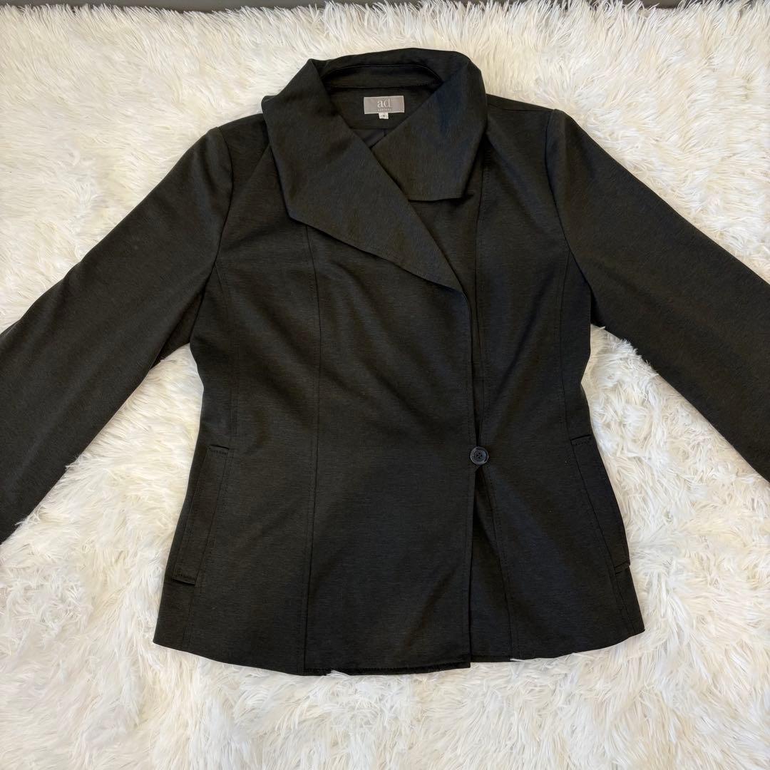 addenda ウエストリボン ジャケット 9号 ブラックMサイズ相当 オフィス 2