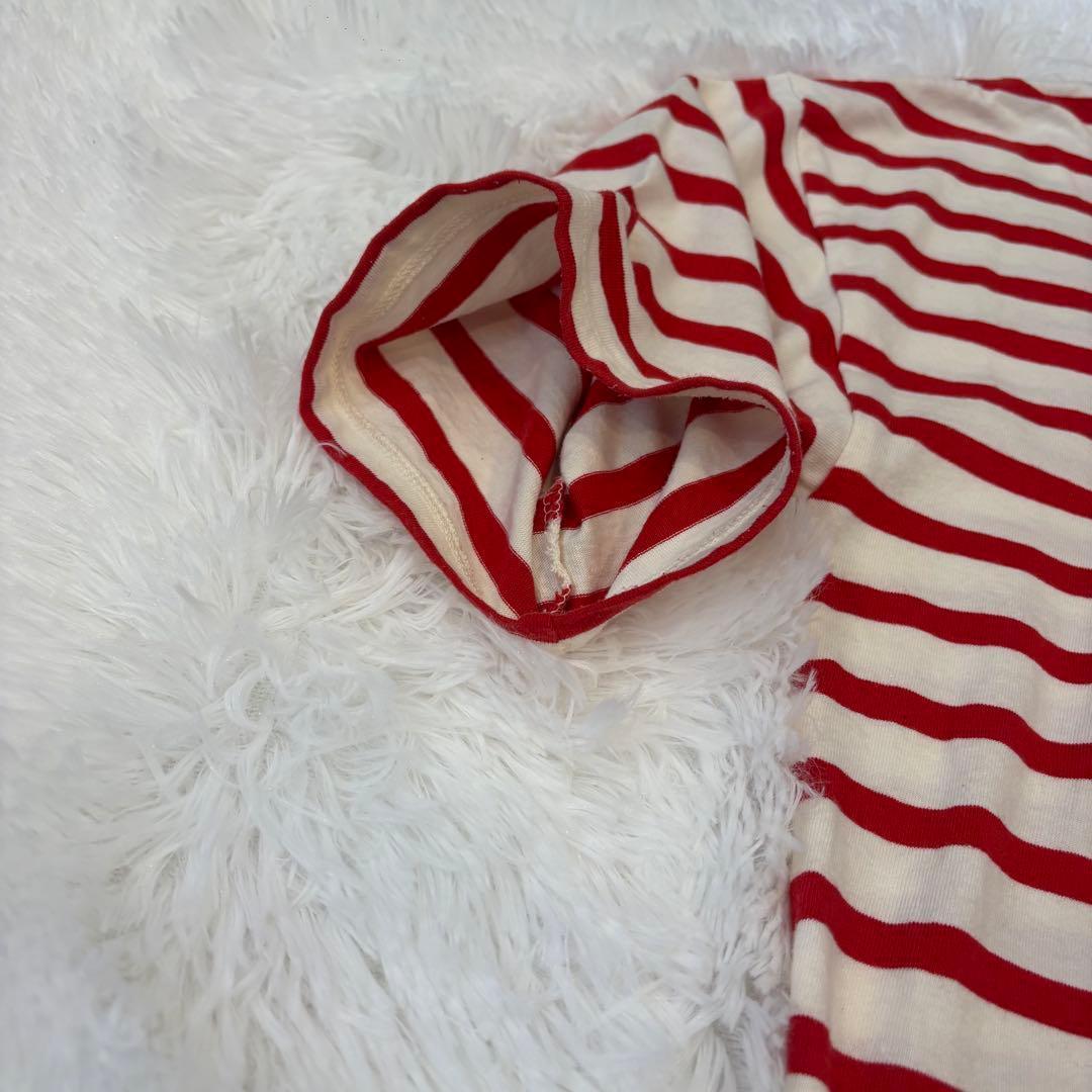 .スタジオクリップ 半袖カットソー 赤 レッド　L ストライプ　ボーダー 6