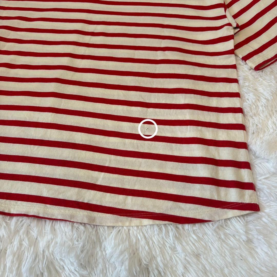 .スタジオクリップ 半袖カットソー 赤 レッド　L ストライプ　ボーダー 9