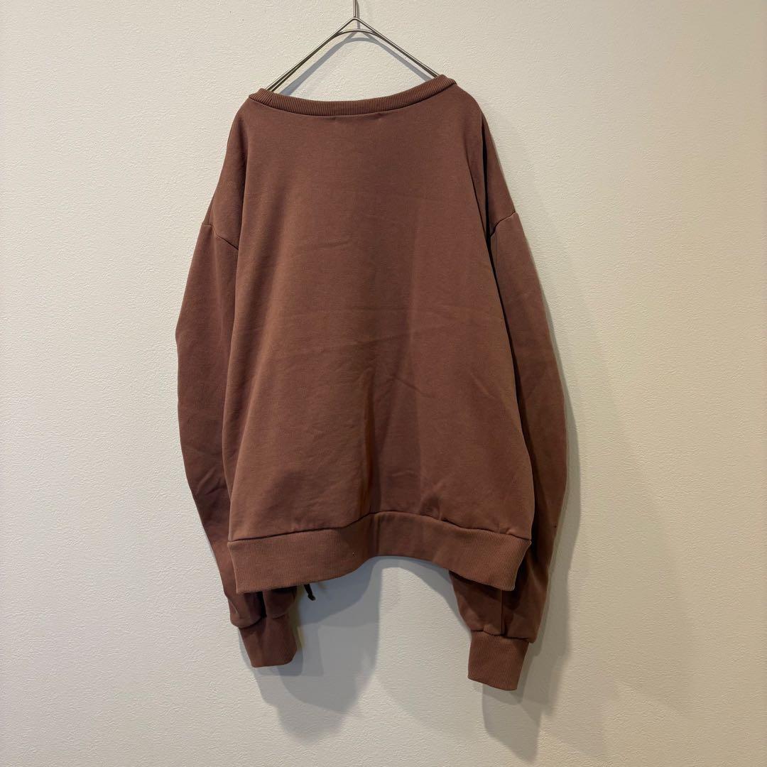 スウェット トレーナー ギャザー袖 L ゆったり　くすみピンク　袖リボン　可愛い 7