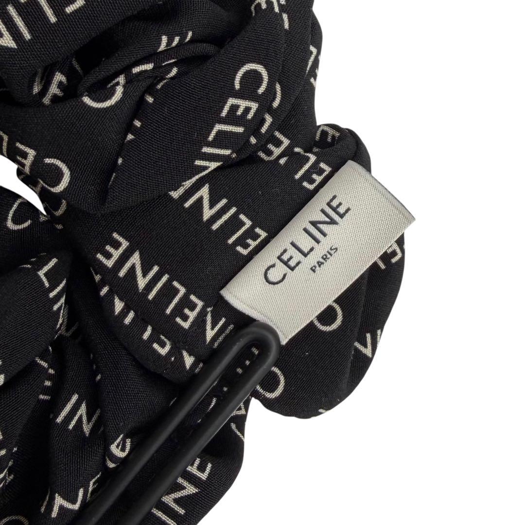 ⭐️ほぼ未使用⭐️ セリーヌ トリオンフ シュシュ GP×シルク ブラック 5