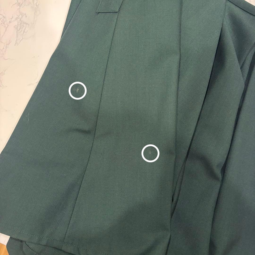 アウィーエフ フレアスカート 膝丈　タック ボタン グリーン 緑　38 M 9