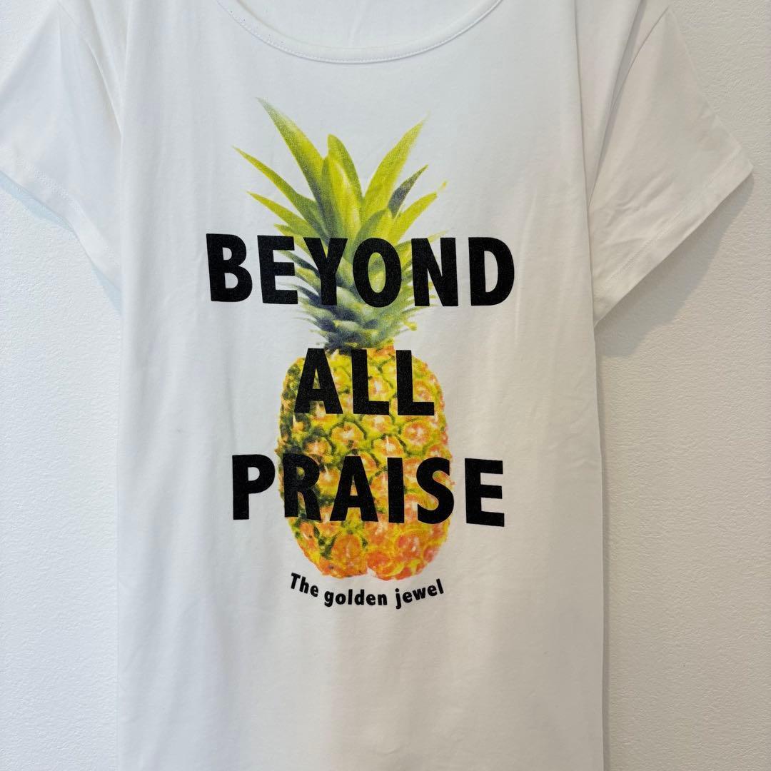 ソリデル　ロゴTシャツ パイナップル 半袖 プリント 白 ホワイト　Lサイズ 3