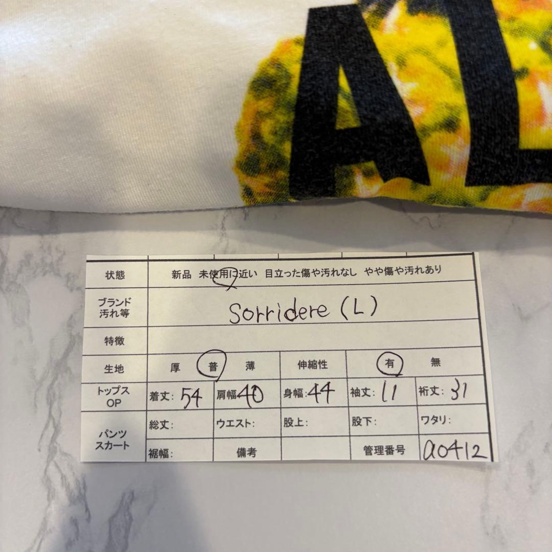 ソリデル　ロゴTシャツ パイナップル 半袖 プリント 白 ホワイト　Lサイズ 10