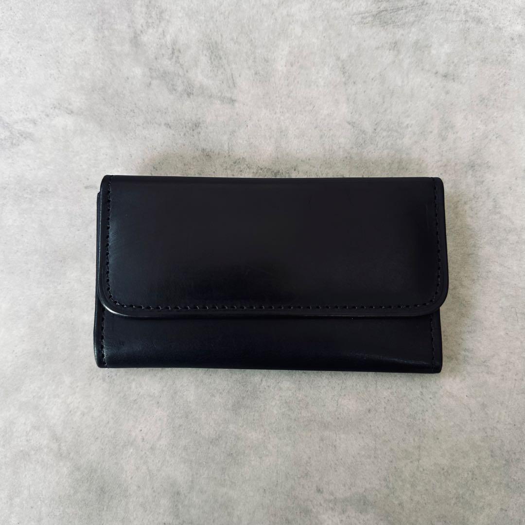 希少✨OLD COACH All leather key case BLACK