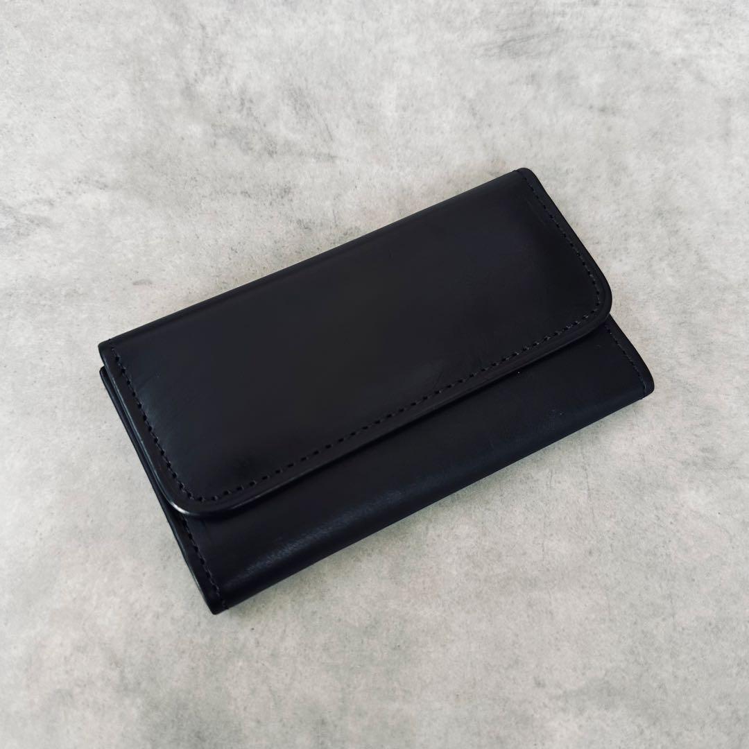 希少✨OLD COACH All leather key case BLACK 3