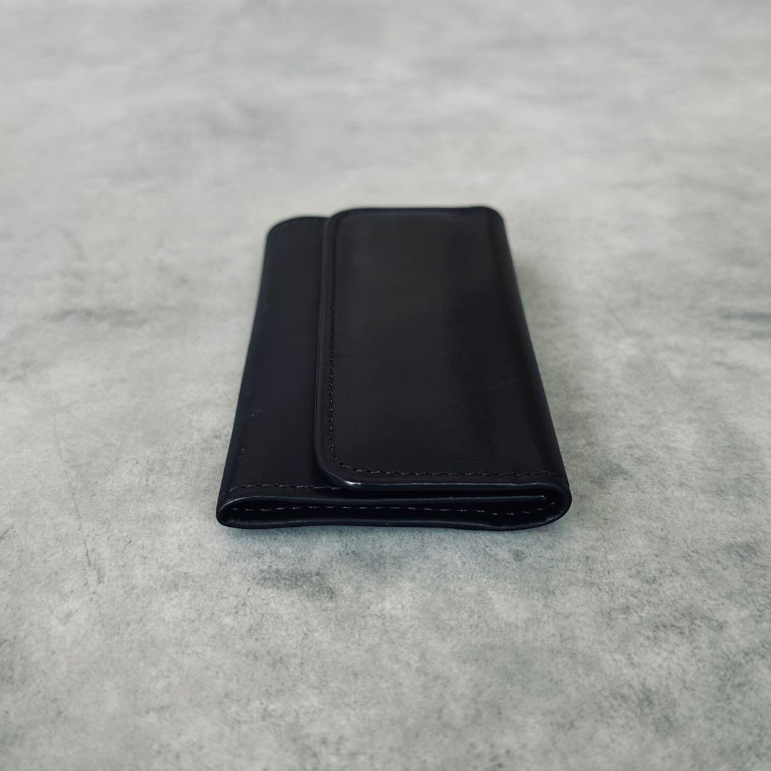 希少✨OLD COACH All leather key case BLACK 7