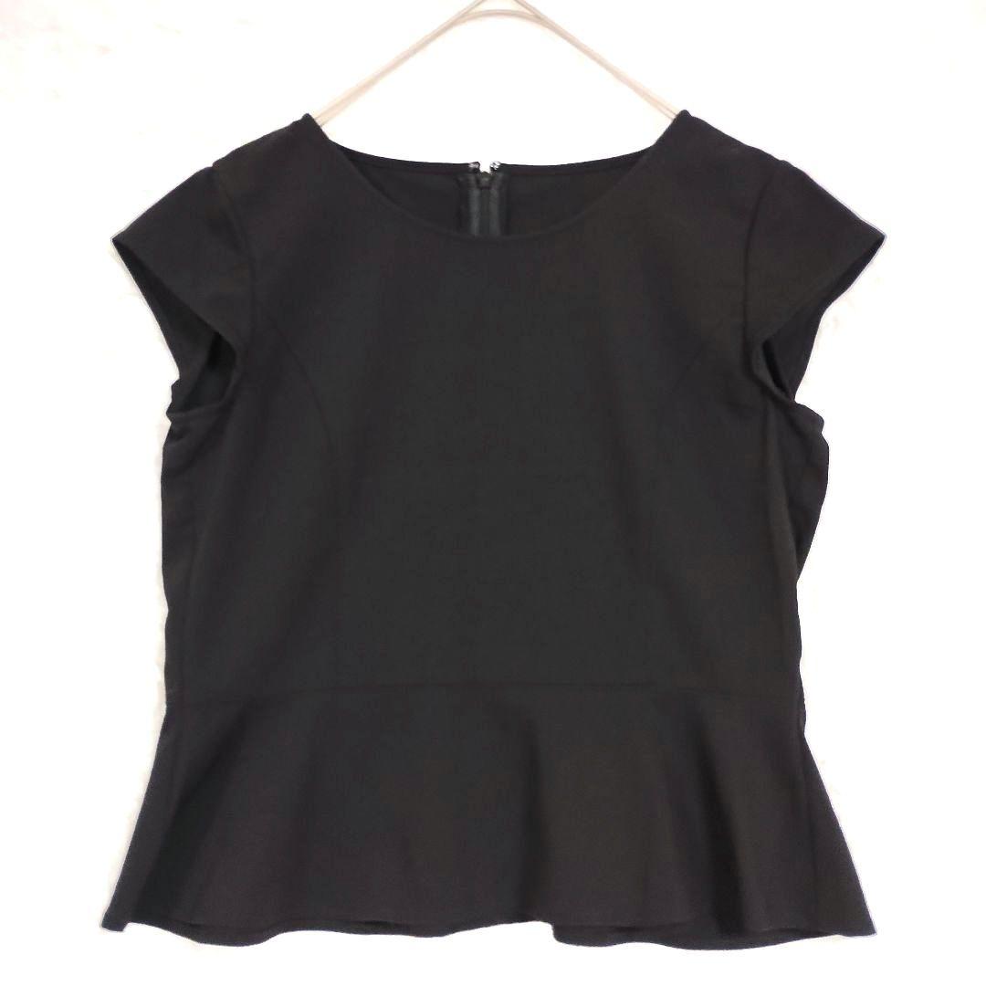 ビームスライト ブラック ペプラム ノースリーブ トップス M カジュアル