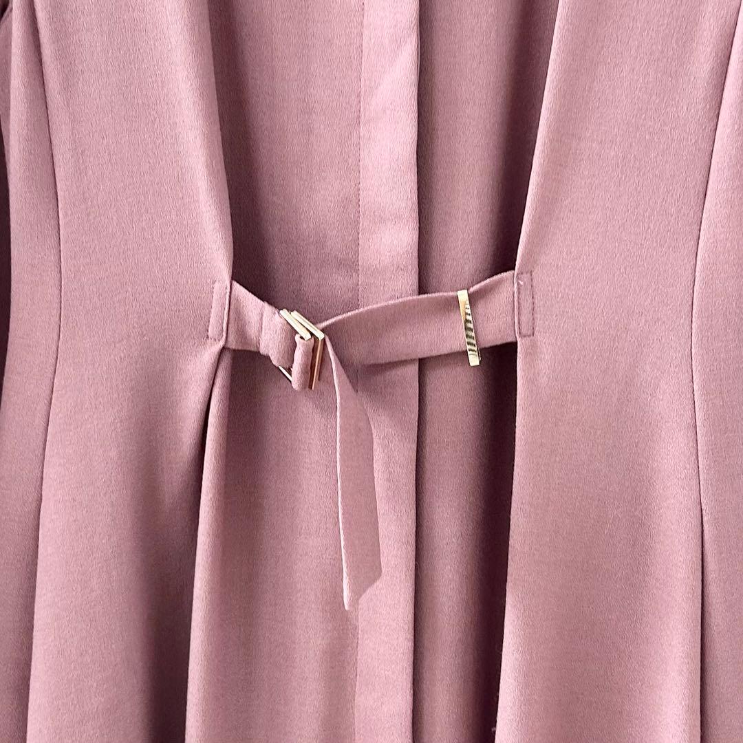 2025AW✨ANAYI ウールジョーゼットフロントタック ワンピース　ピンク 3