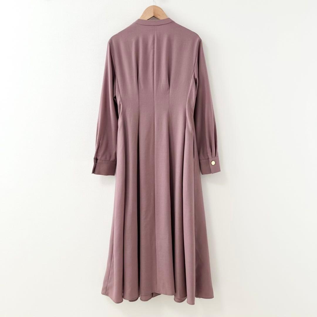 2025AW✨ANAYI ウールジョーゼットフロントタック ワンピース　ピンク 6