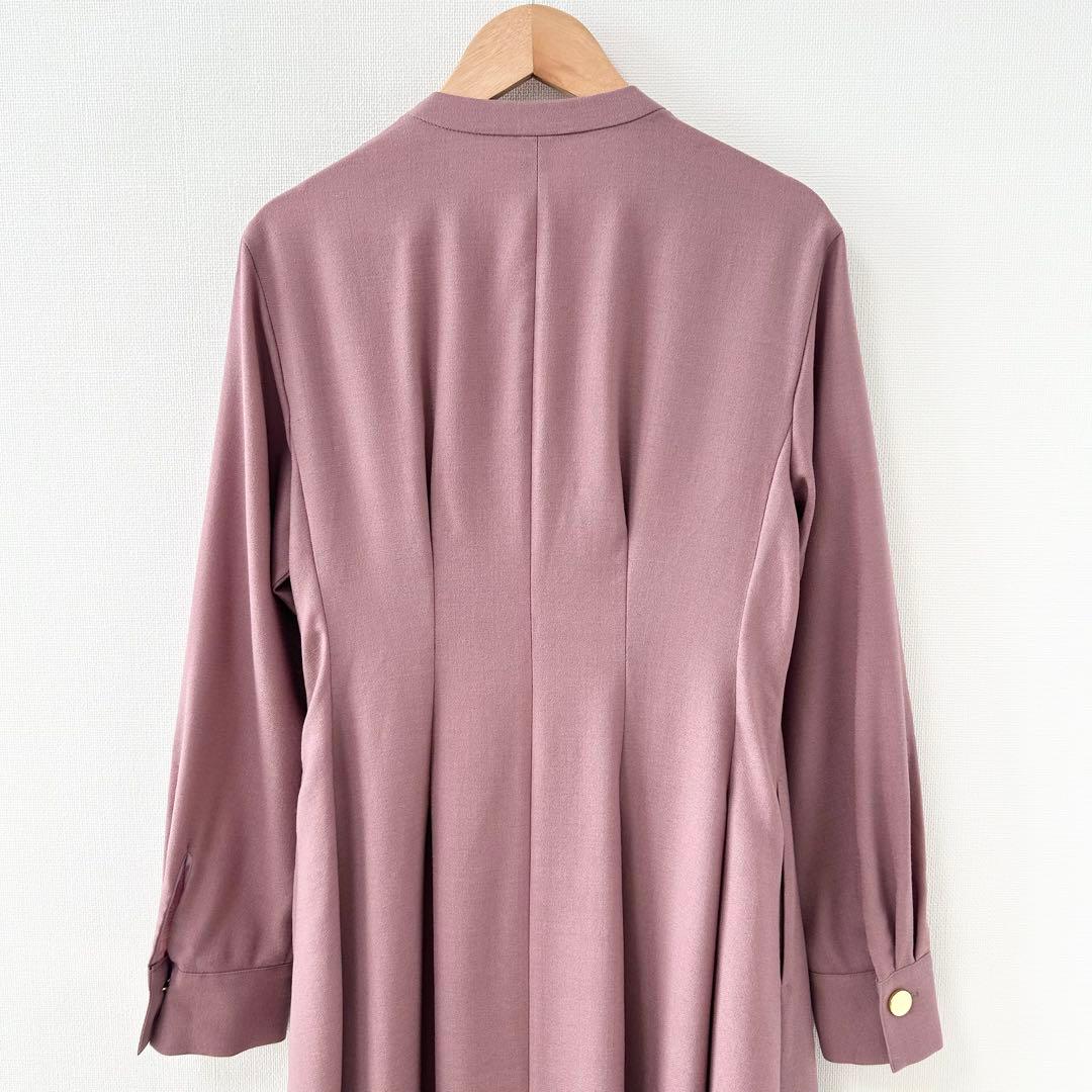 2025AW✨ANAYI ウールジョーゼットフロントタック ワンピース　ピンク 7