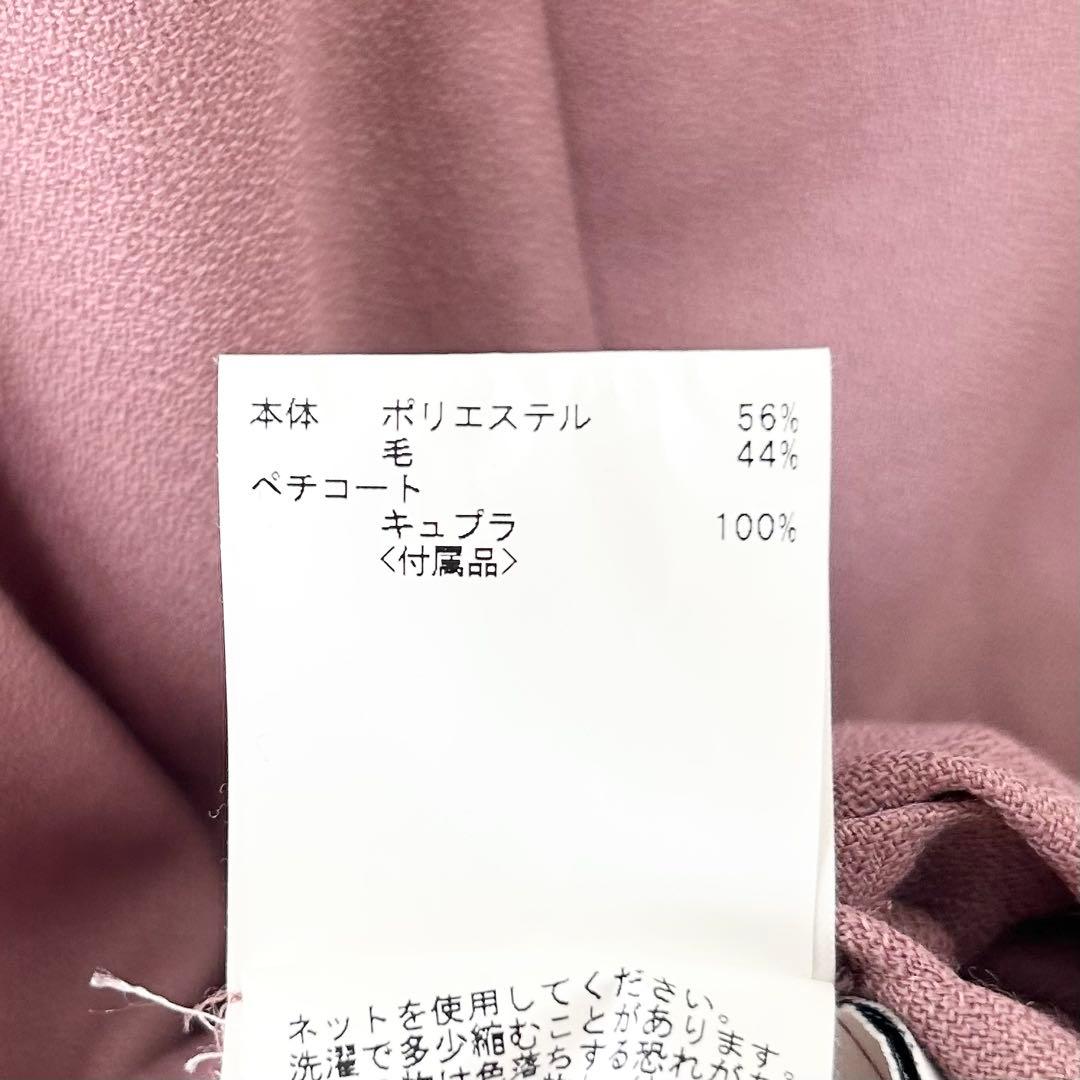 2025AW✨ANAYI ウールジョーゼットフロントタック ワンピース　ピンク 9