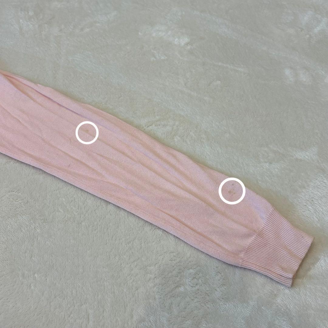 .クイーンズコート　カーディガン 薄手 ピンク 2 Mサイズ相当　羽織り　無地 11