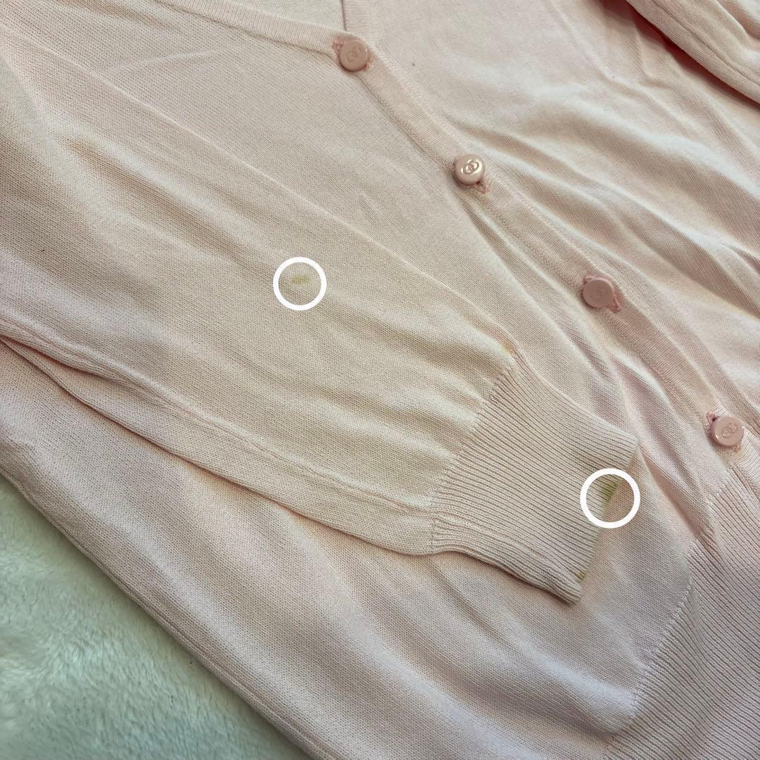 .クイーンズコート　カーディガン 薄手 ピンク 2 Mサイズ相当　羽織り　無地 12