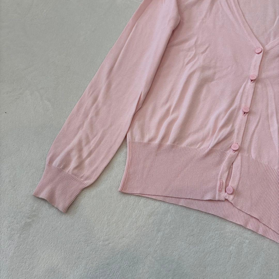 .クイーンズコート　カーディガン 薄手 ピンク 2 Mサイズ相当　羽織り　無地 4