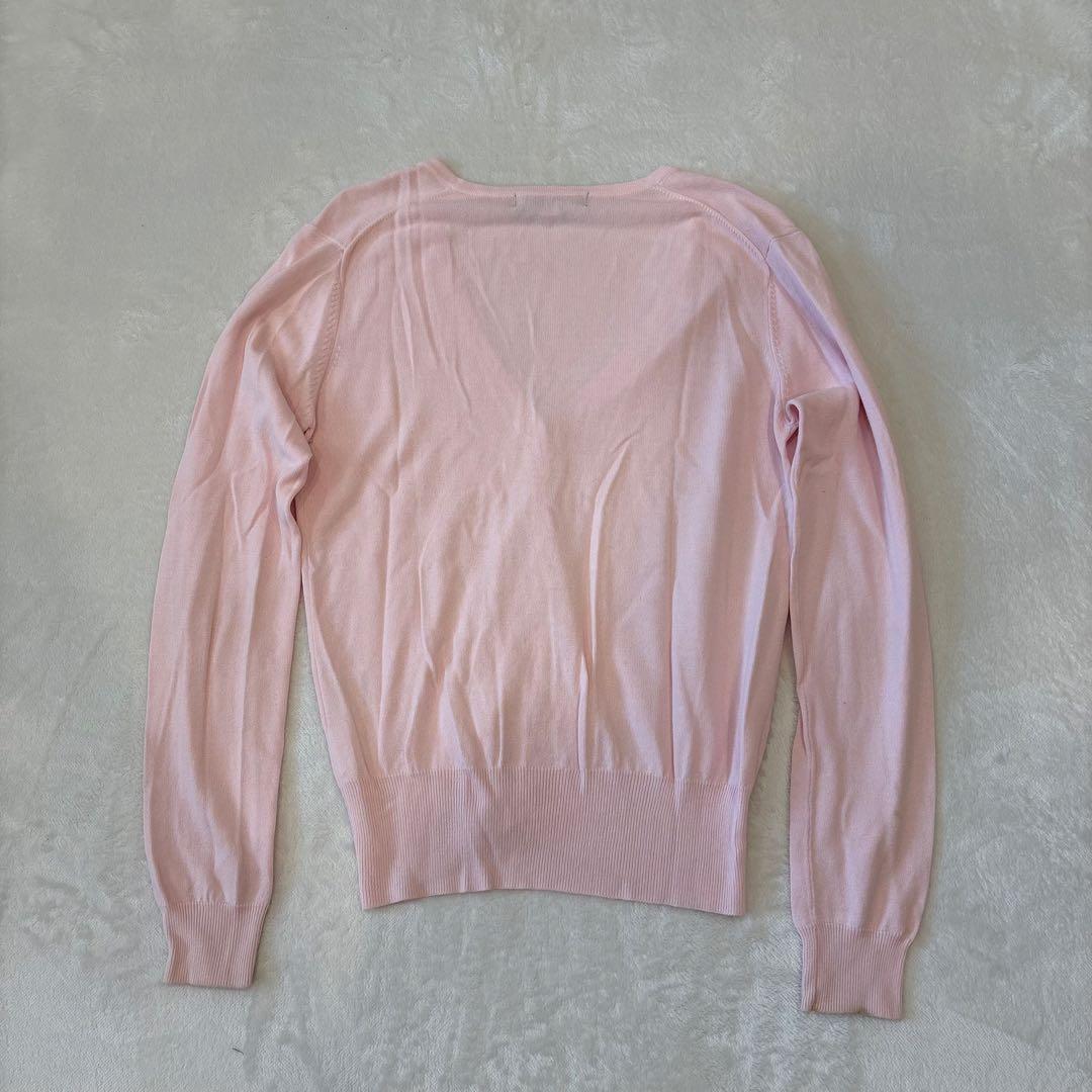 .クイーンズコート　カーディガン 薄手 ピンク 2 Mサイズ相当　羽織り　無地 10