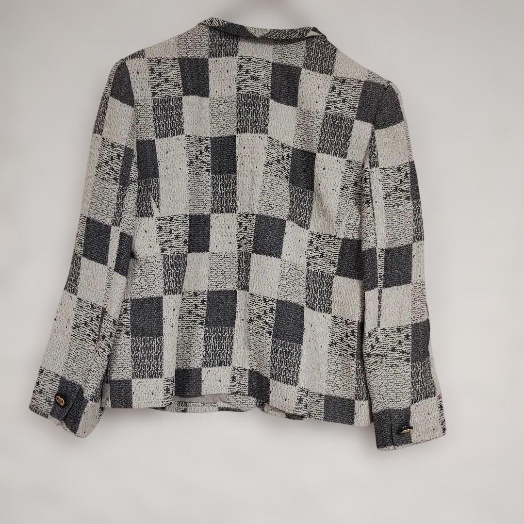 ヴィンテージ【ROSACEロザーズ 】チェック柄ジャケット L 日本製 金ボタン 5