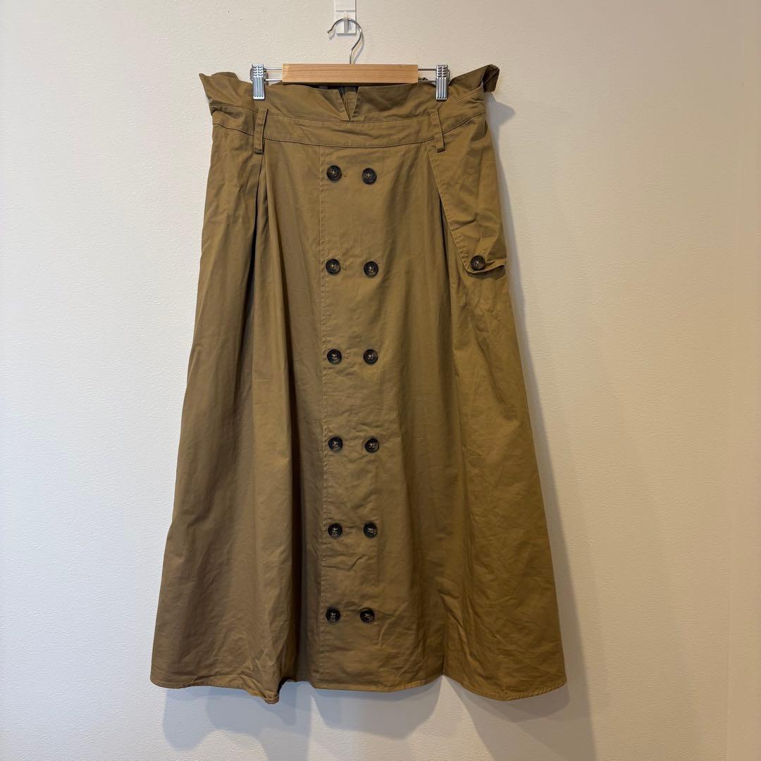 リュリュ フレアスカート トレンチ風 ベージュ 3L ロング 大きいサイズ 2