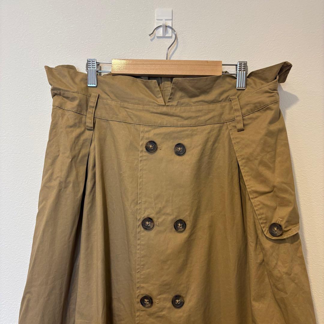 リュリュ フレアスカート トレンチ風 ベージュ 3L ロング 大きいサイズ 3