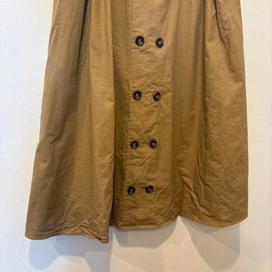 リュリュ フレアスカート トレンチ風 ベージュ 3L ロング 大きいサイズ 4