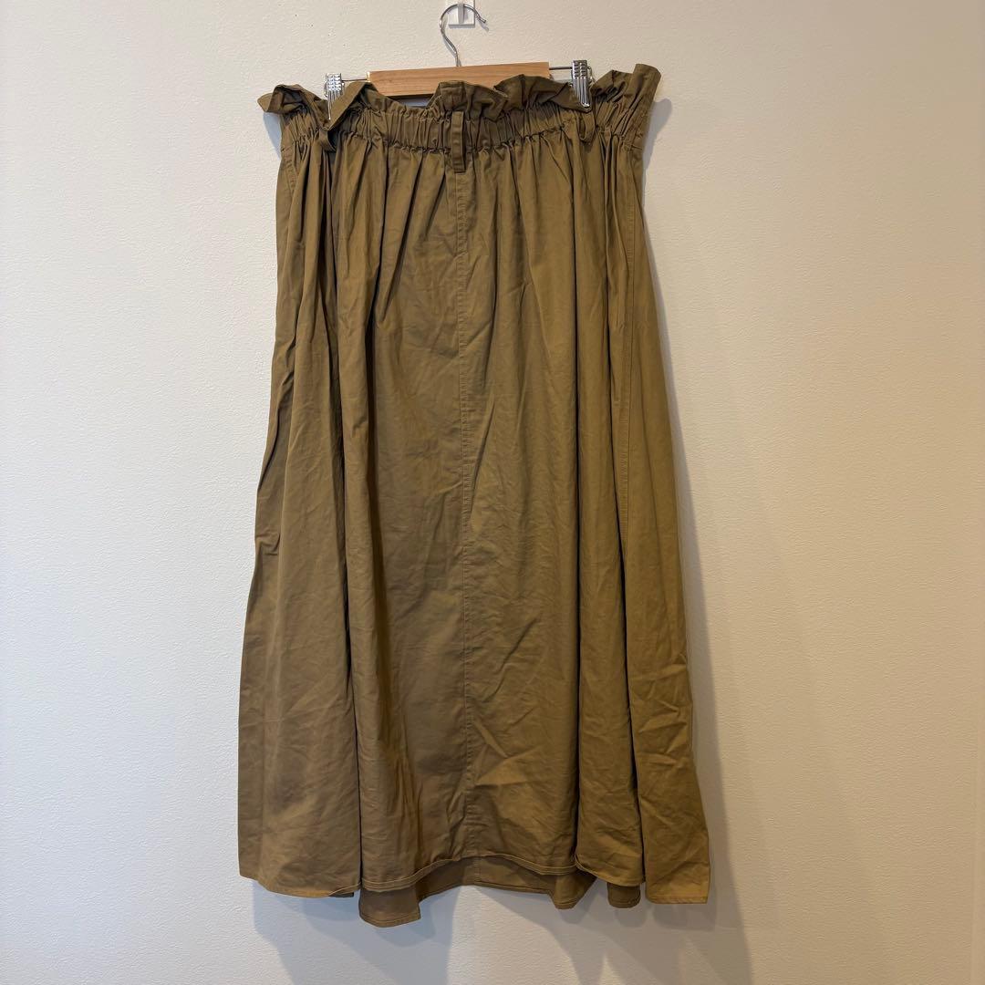 リュリュ フレアスカート トレンチ風 ベージュ 3L ロング 大きいサイズ 6