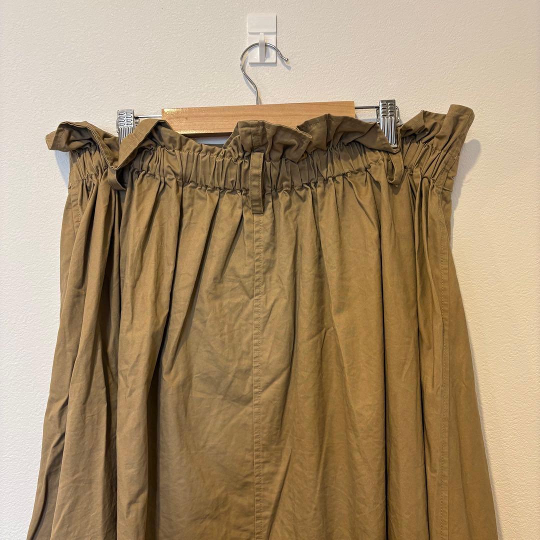 リュリュ フレアスカート トレンチ風 ベージュ 3L ロング 大きいサイズ 7