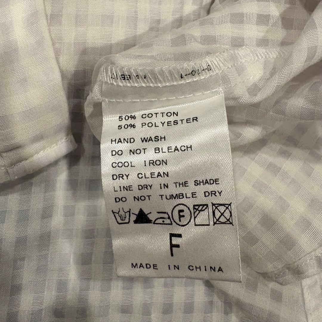 イエナスローブ ノースリーブ シャツ チェック 白 ホワイト　おしゃれ　重ね着 8