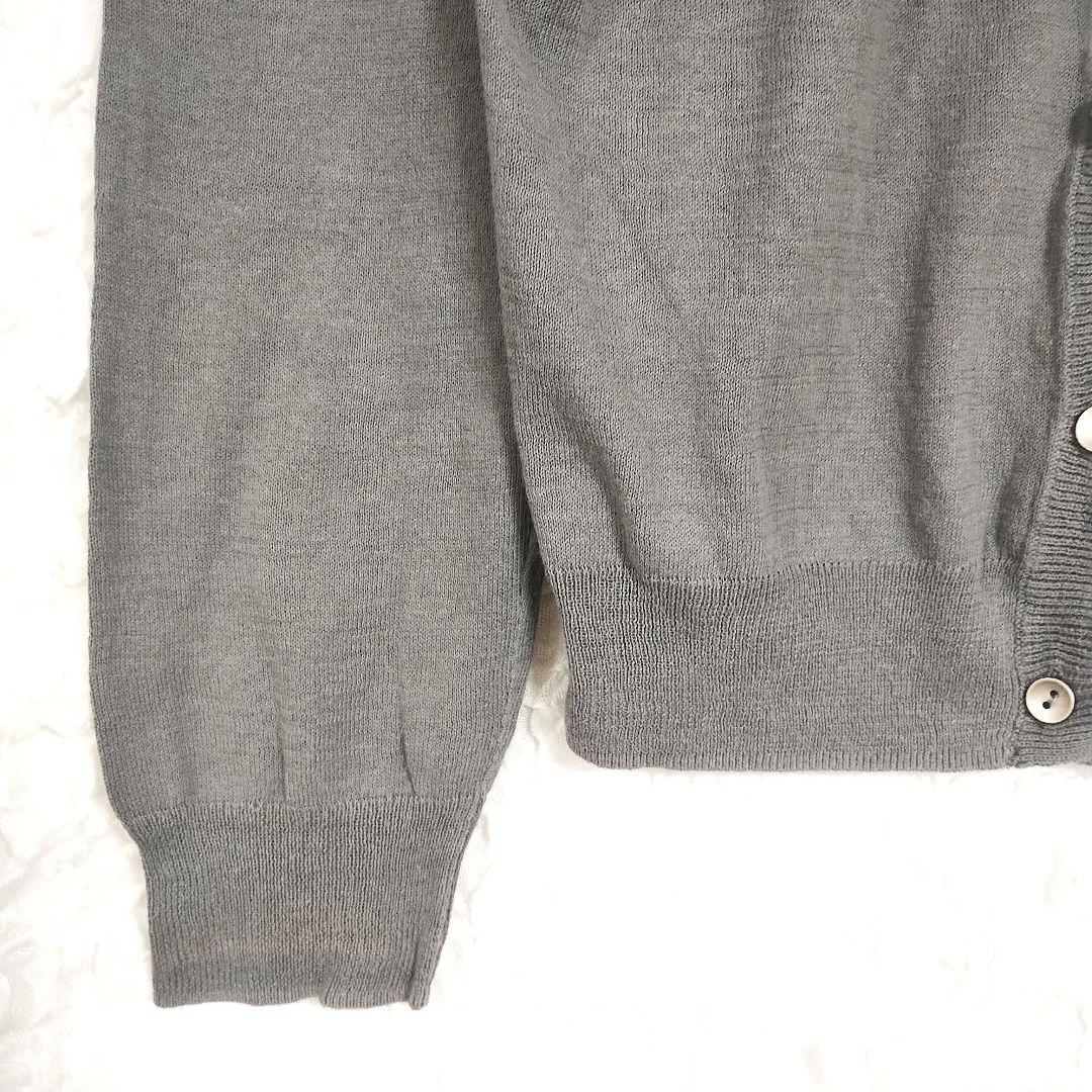 リップスター グレー ボタン付きニットカーディガン S 軽い カジュアル 3