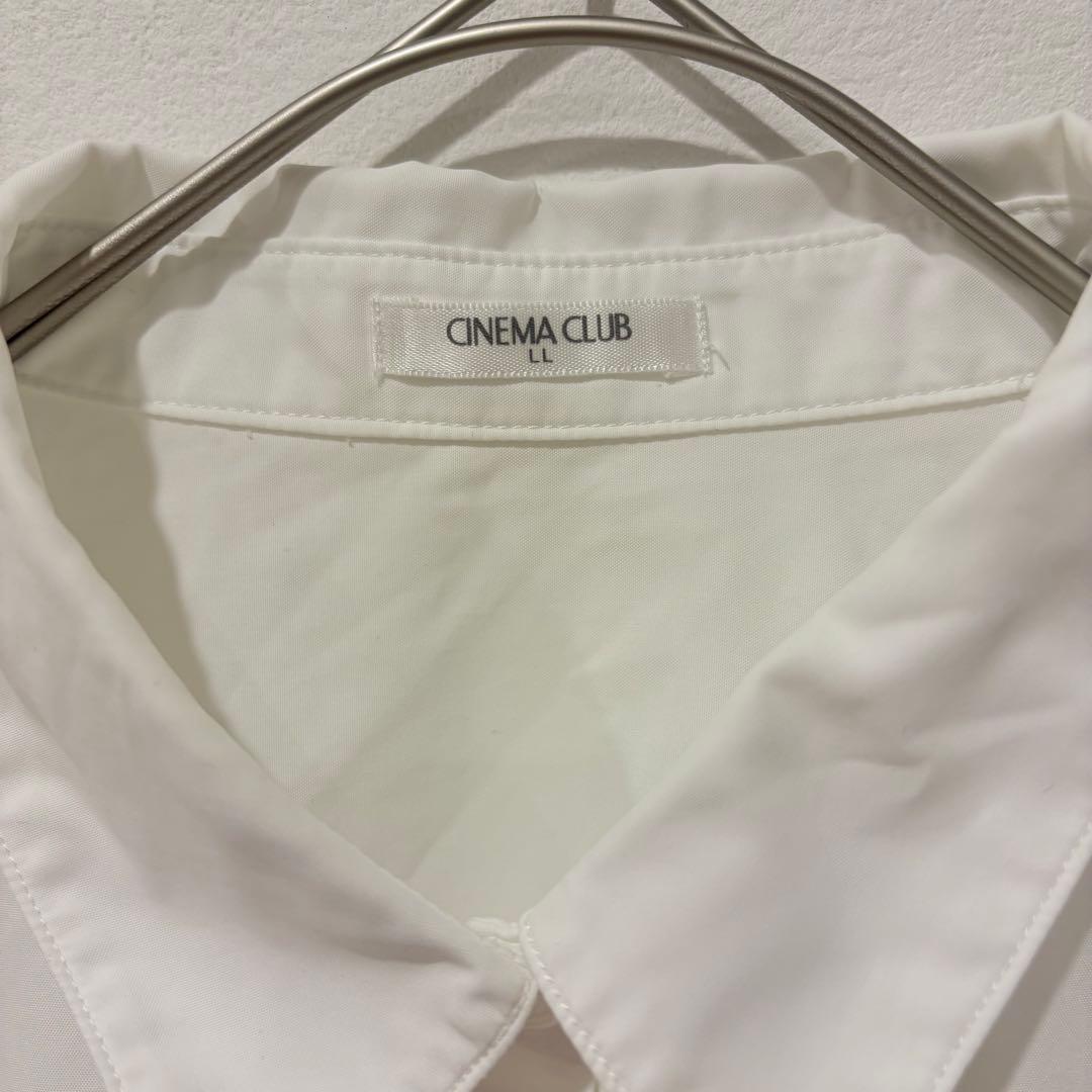 半袖シャツ 無地 白 ホワイト　LL 大きいサイズ　ポケット　シンプル　襟つき 3