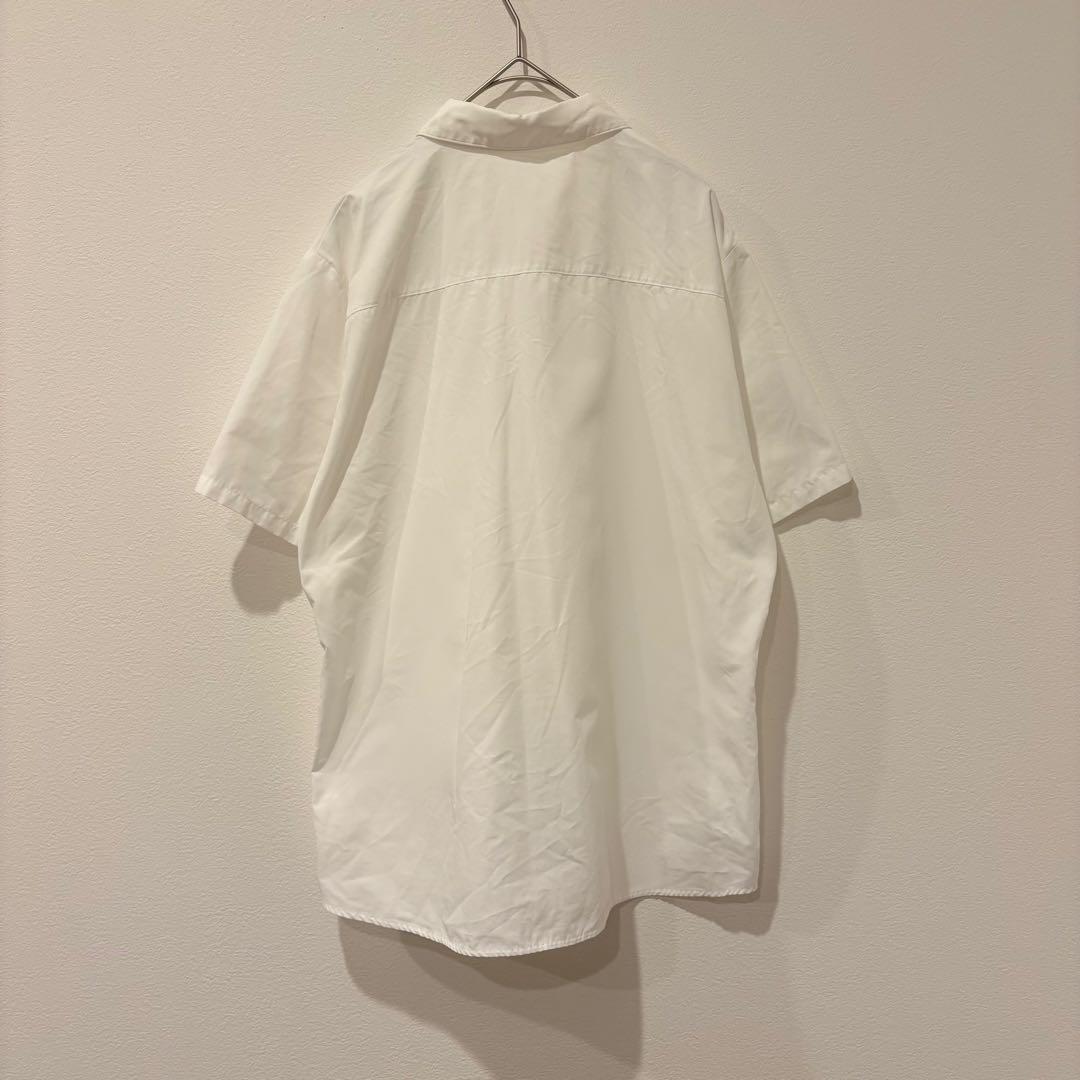 半袖シャツ 無地 白 ホワイト　LL 大きいサイズ　ポケット　シンプル　襟つき 6