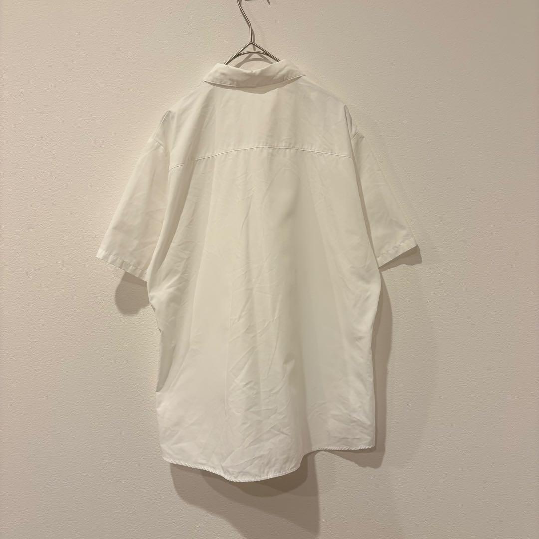 半袖シャツ 無地 白 ホワイト　LL 大きいサイズ　ポケット　シンプル　襟つき 7