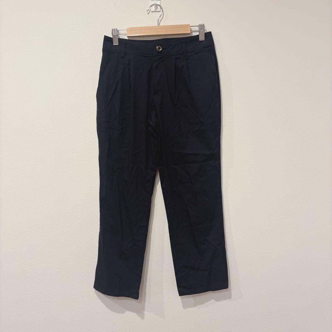 エニィスィス テーパードパンツ 黒　ブラック　きれいめ M相当　無地　カジュアル