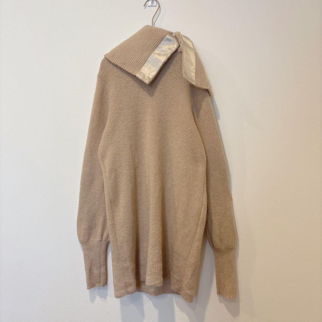 リステア ニットセーター 長袖　ベージュ 40 L 襟付き