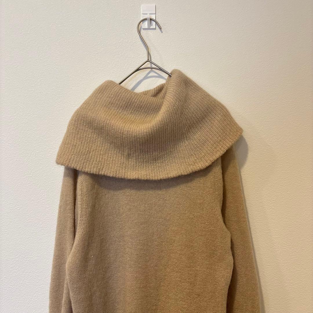 リステア ニットセーター 長袖　ベージュ 40 L 襟付き 6