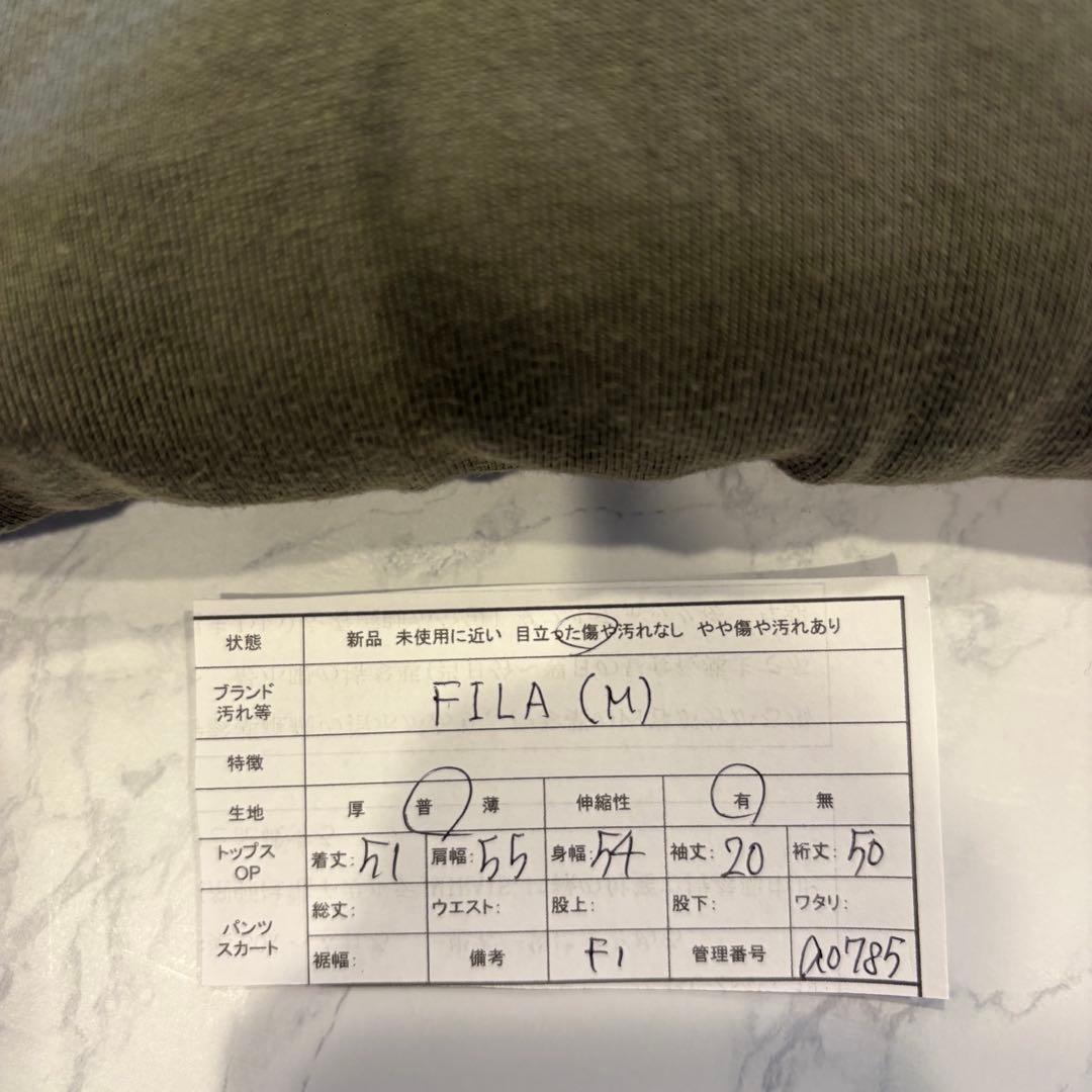 フィラ Tシャツ 半袖 ロゴ刺繍 ビッグシルエット カーキ 緑　M レディース 6