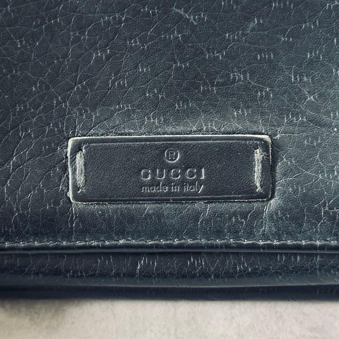 GUCCI レザー ロゴ 二つ折り財布　 コンパクトウォレット 15