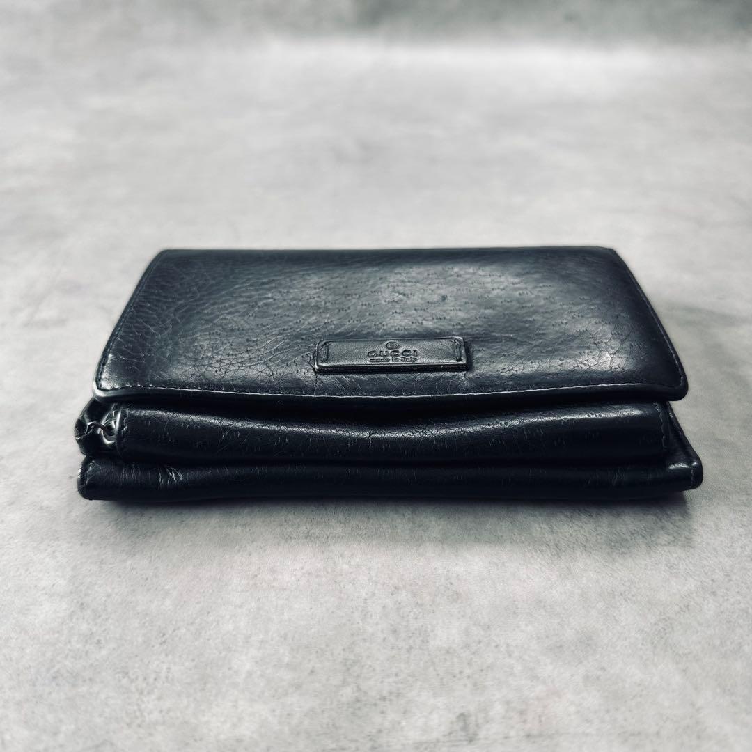 GUCCI レザー ロゴ 二つ折り財布　 コンパクトウォレット 5