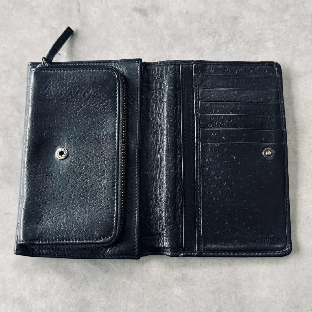 GUCCI レザー ロゴ 二つ折り財布　 コンパクトウォレット 9