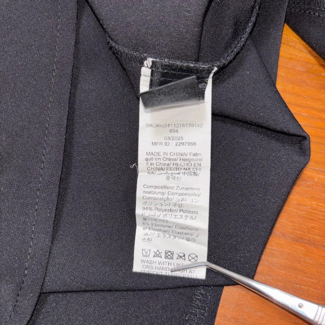 Dazy オフショルダーパーティードレス M 黒/白　d774 15