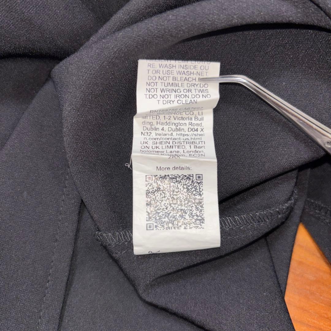 Dazy オフショルダーパーティードレス M 黒/白　d774 16