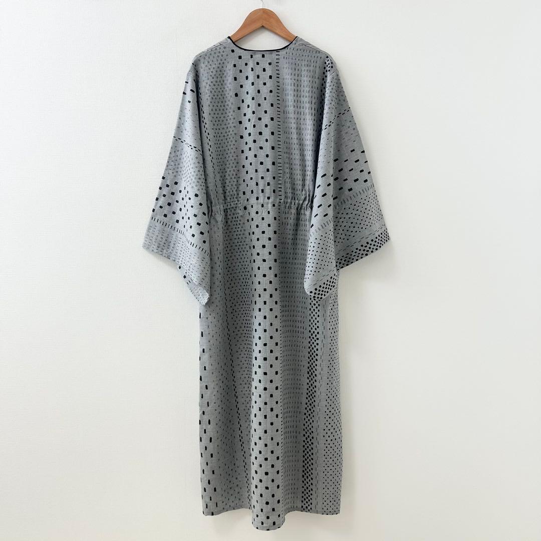 美品✨SOUSOU 浴衣みたて　ワンピース　グレー 4