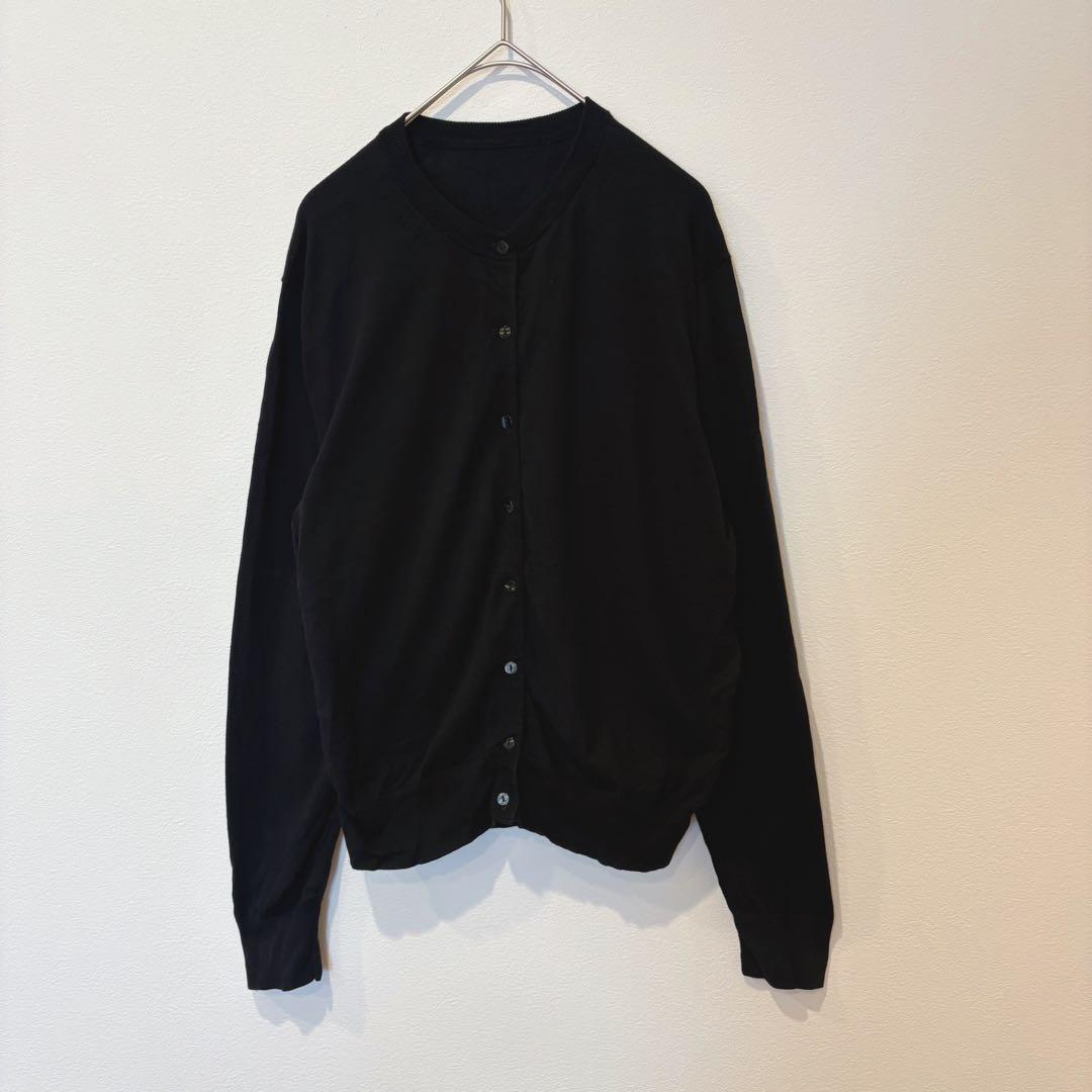 無印良品　カーディガン 長袖 無地 黒 ブラック　M シンプル 羽織り　前開き
